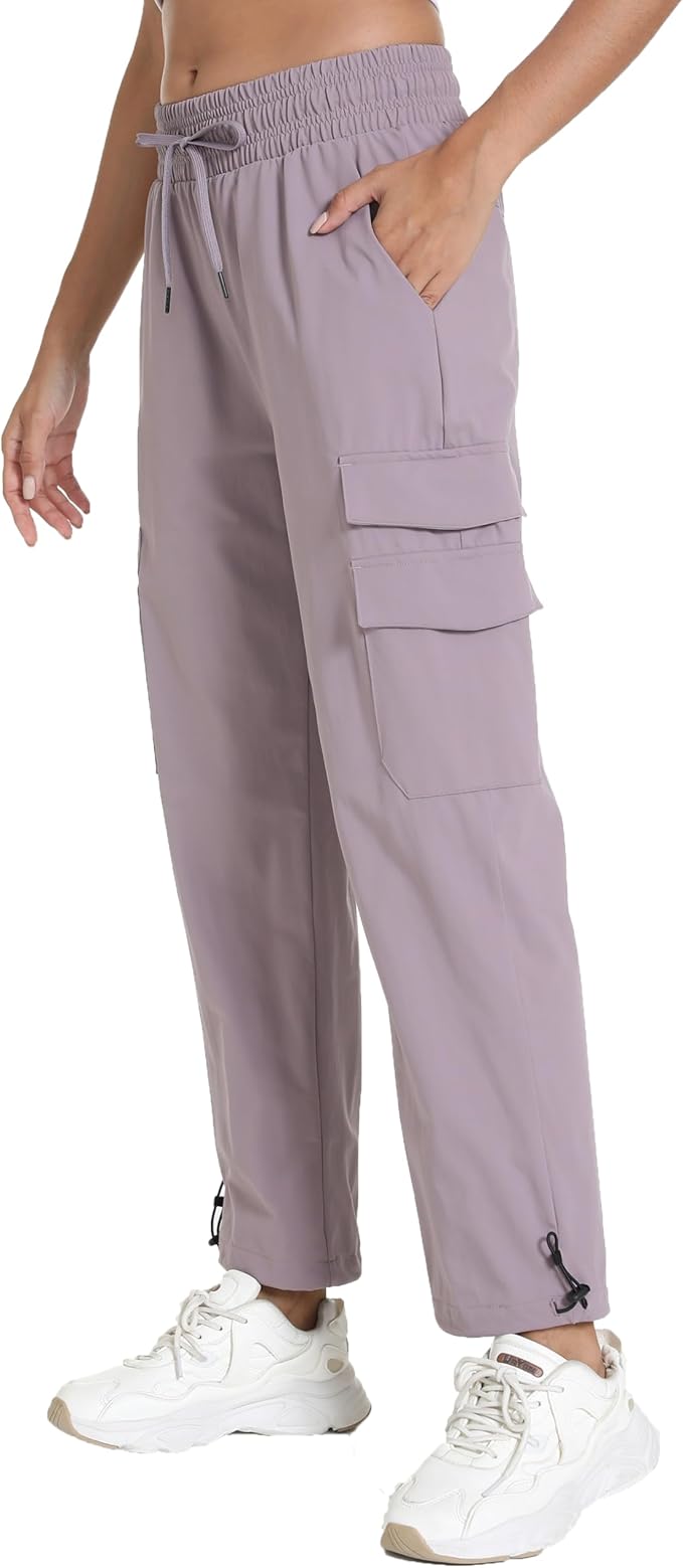 Quick Dry Women's Cargo Pants with Pockets Lightweight Hiking Joggers for Workout Athletic Casual Outdoor Camping