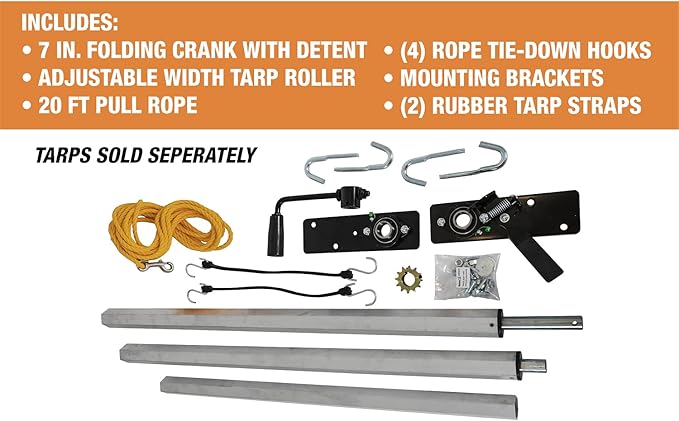 Buyers Products DTR Aluminum Tarp System Universal Size, Tarp Not Included