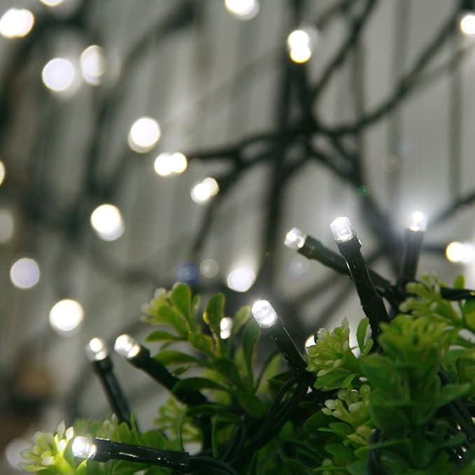 2 Pack Super-Long Solar String Lights Total 170Ft 480 LED 8 Modes Upgraded Solar Powered Outdoor Waterproof Christmas Fairy Lights for Xmas Tree Garden Lawn Wedding Party Decor(White)