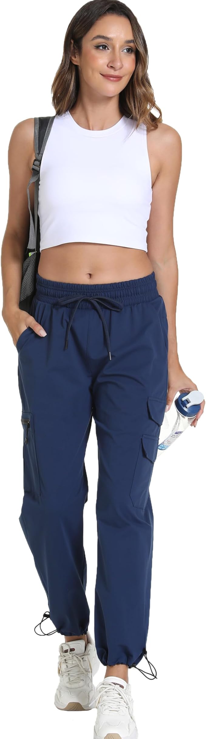 Quick Dry Women's Cargo Pants with Pockets Lightweight Hiking Joggers for Workout Athletic Casual Outdoor Camping