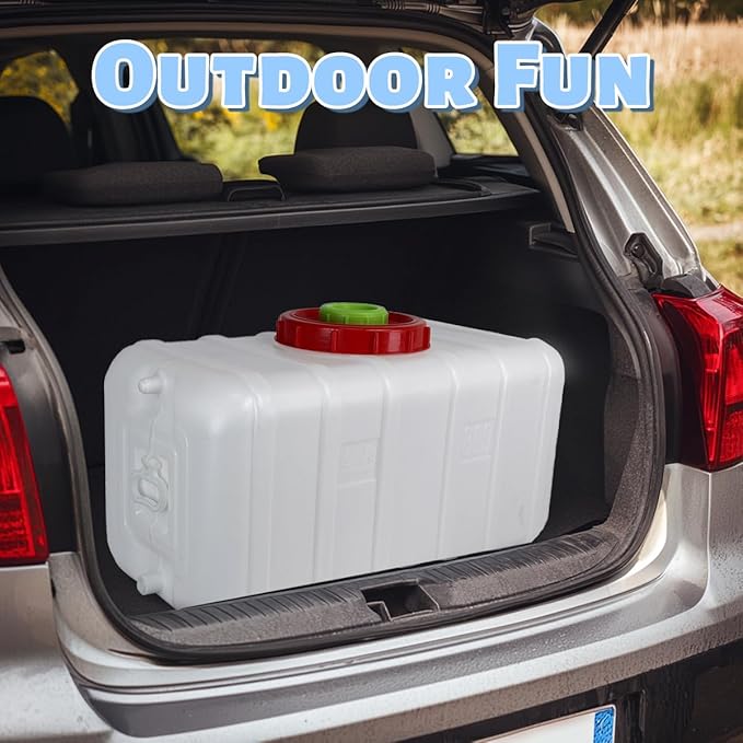 29 Gallon Potable Water Storage Containers Long Term,Water Tank with Spout Kit,Portable Water Storage Barrel for Outdoor Camping,Picnicking, RV and Household Water Use