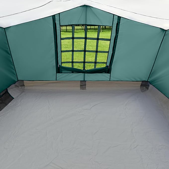 KAMPKEEPER Side Tent for 10 x 10 ft Pop Up Canopy, Easy Setup Gazebo Attachment, Camping Tent Green (Canopy and Bracket NOT Included)