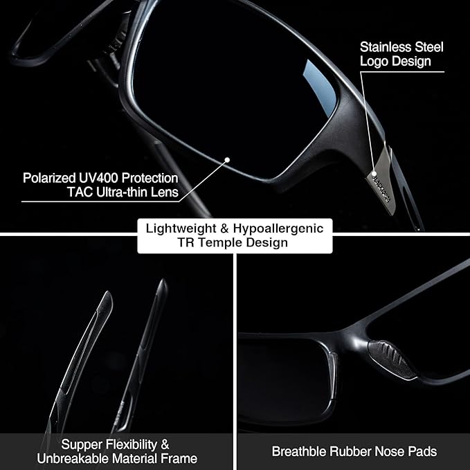 Polarized Sunglasses for Men Women UV 400 Protection Sun Glasses Sport Running Sunglasses for Fishing Cycling