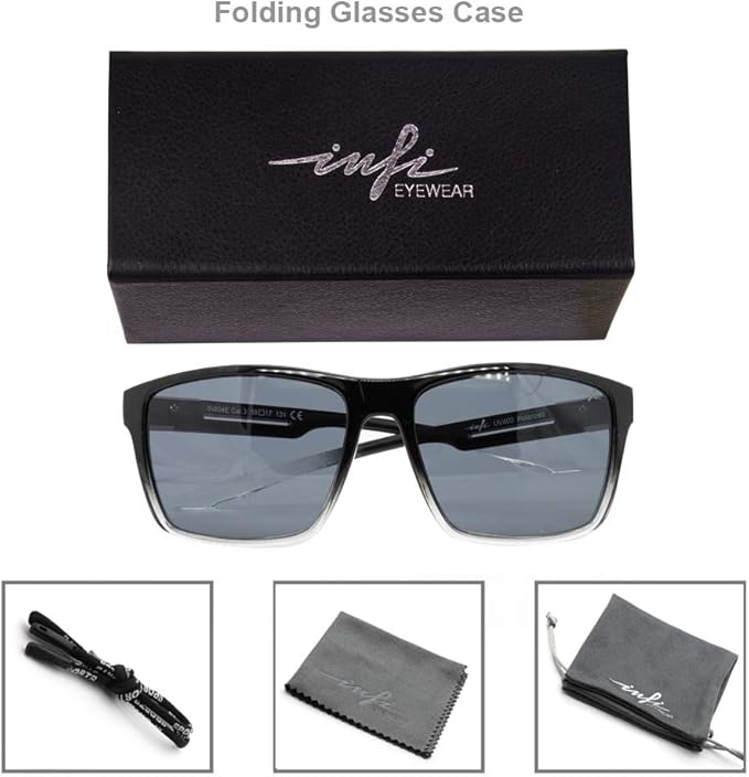 INFI Fishing Polarized Sunglasses for Men Driving Running Golf Sports Glasses Square UV Protection Designer Style Unisex