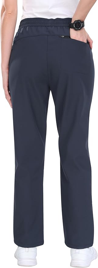 MoFiz Women's Waterproof Insulated Snow Pants Fleece Lined Winter Ski Hiking Pants Warm Outdoor Softshell with Elastic Waist