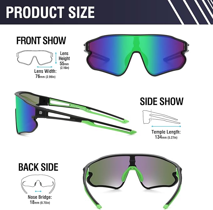 DUCO Sports Polarized Sunglasses for Men Women Running Sunglasses Fishing Cycling Baseball Glasses UV400 Protection DC0023