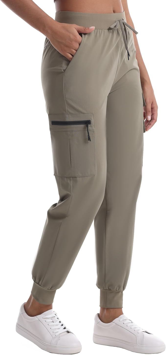 Quick Dry Women's Cargo Pants with Pockets Lightweight Hiking Joggers for Workout Athletic Casual Outdoor Camping