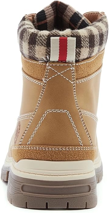 ANJOUFEMME Work Hiking Boots for Women Waterproof - Womens Outdoor Ankle Boots Lightweight Snow Winter Boots for Trekking Walking
