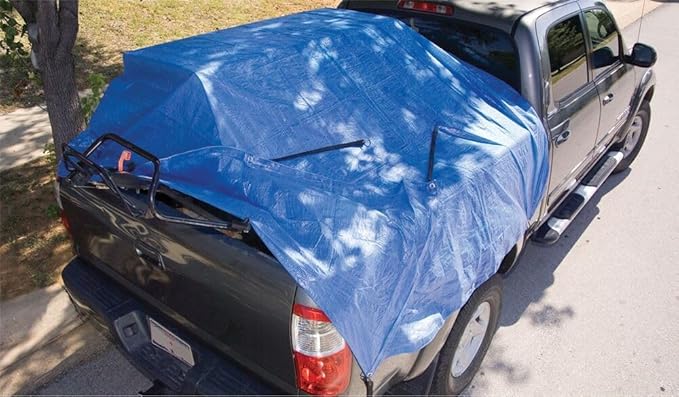 3 in a Pack, Maximize Value, Minimize Cost, Multipack Advantage with Budget-Friendly Poly Tarps, 2.5 Mil Cheap Large Light Tarps, Multipurpose Waterproof Protective Cover, 10x12 Feet, Blue