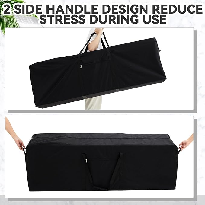 60 x 17 x 20 Inch, 332 L Extra Large Duffle Bag Camping Tent Storage Duffle Sports Equipment Bag Heavy Duty and Waterproof for Travel Camping Tent Pole Hammock Tripod Fishing Luggage Moving