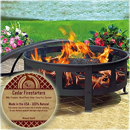 Midwest Hearth Cedar Fire Starters (108 Pack - Up to 432 Fires) Made in USA
