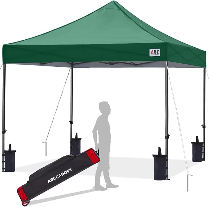 ABCCANOPY Patio Pop Up Canopy Tent 10x10 Commercial-Series (Forest Green)
