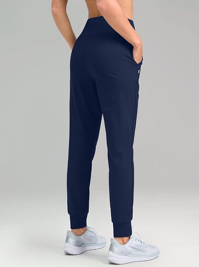 G Gradual Women's Fleece Lined Joggers High Waisted Water Resistant Thermal Hiking Pants Cold Weather Sweatpants with Pockets