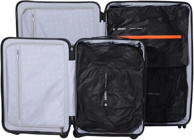 ABENCA Vacuum Storage Bags for Travel with Wireless Pump, Finder Tags, Compression Space Saver Bags, Reusable Vacuum Seal Packing Cube for Suitcases and Backpack.A