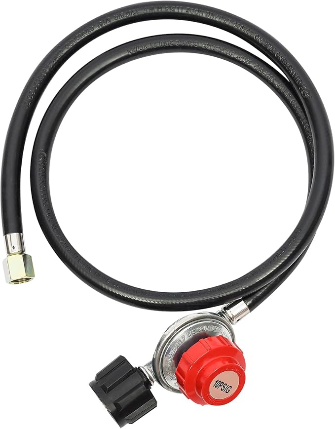 Single Burner Gas Stove, 8000W Portable Outdoor Propane Stove with Adjustable 0-20Psi Regulator Hose for Patio Camping, BBQ, Home Brewing, Turkey Fry, Maple Syrup Prep