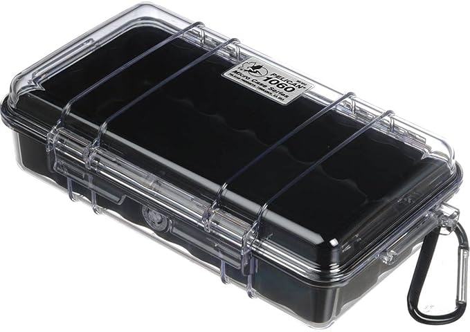 Pelican 1060 Micro Case - for iPhone, GoPro, Camera, and More (Black/Clear)