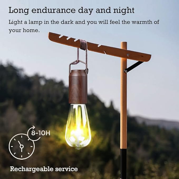 Small 2 Pack Rechargeable Warm Tent Hanging Light Bulb,Portable Outdoor Vintage LED Camping Light,Pendant Hurricane Emergency Lighting Lantern for Hiking Backpacking Fishing Outage Power