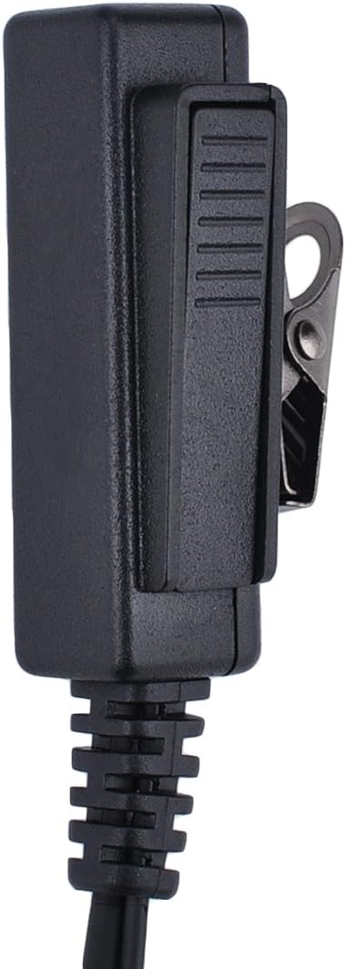 D Shape Earpiece CP200d, CLS1410, CLS1110, CP185, CP200, RDM2070d Headset with Big PTT for 2 Pin Walkie Talkie Radio (Motorola)