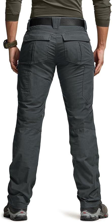 CQR Women's Flex Stretch Tactical Pants, Water Resistant Ripstop Cargo Work Pants with Pockets for Outdoor & Hiking