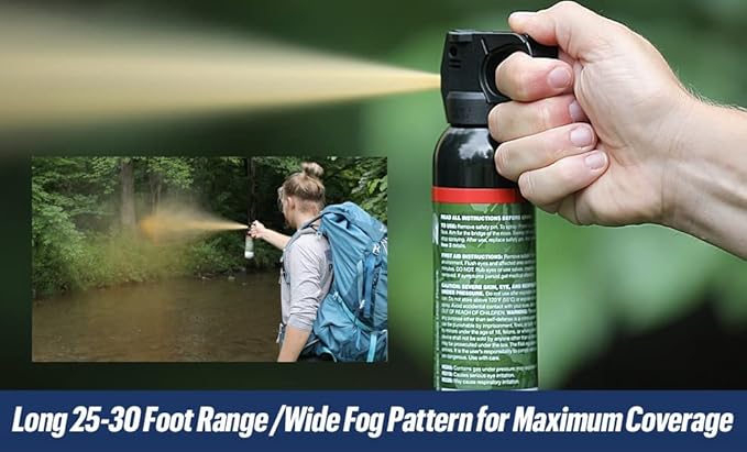 VEXOR Outdoorsman 9.2 oz. Pepper Spray 25-Foot Range for Ultimate Protection from Zarc