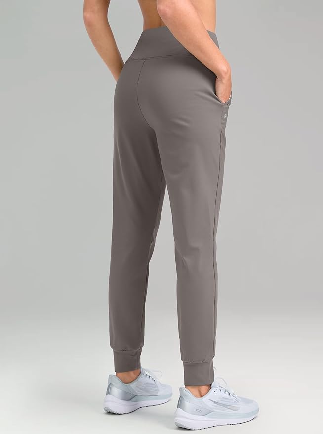 G Gradual Women's Fleece Lined Joggers High Waisted Water Resistant Thermal Hiking Pants Cold Weather Sweatpants with Pockets