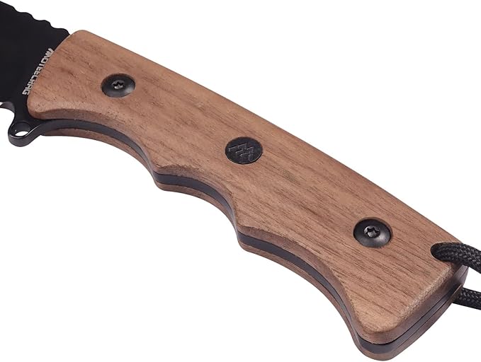 Fixed blade knife with Clip on Wood handle Full tang Short knife with sheath for men EDC Outdoor Camping Bushcraft Hiking Gift