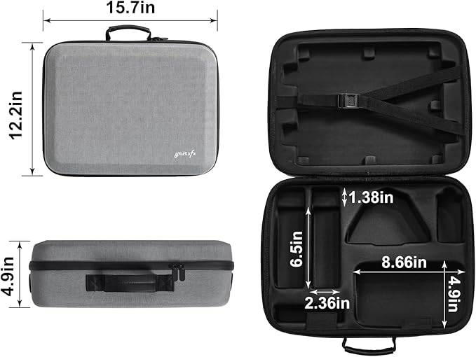 Starlink Mini Case, Hard Travel Carrying Case Rain proof for Starlink Mini, Compatible with 6.5 x 2.36 x 2.36 in Power Banks (Anker 737/A1340), Compact Size Holds More Accessories