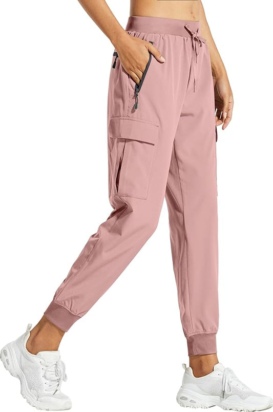 Libin Women's Cargo Joggers Lightweight Quick Dry Hiking Pants Athletic Lounge Casual Travel