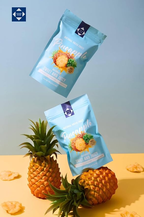 Natural Dried Pineapple – Premium Quality, Naturally Sweet & Juicy, Soft & Chewy, Gluten-Free, Vegan, Healthy Snack Option, High in Vitamins, 10.5 OZ (300gram) – Authentic Taste of Thailand (Pack of 3)