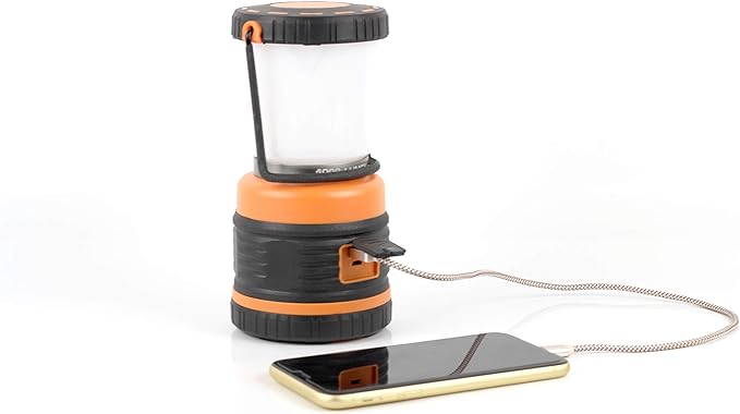 LED Camping Lantern Rechargeable, 1800LM, 4 Light Modes, 4400mAh Power Bank, IP44 Waterproof, Perfect Lantern Flashlight for Hurricane, Emergency, Power Outages, Home and More, with USB Cable (2 Pack)