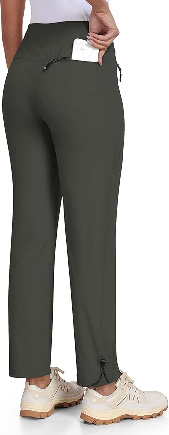 MoFiz Women's Hiking Pants Lightweight Outdoor Quick Dry Travel Joggers Water Resistant Athletic Pants Zipper Pockets
