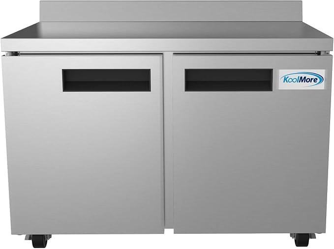 KoolMore FWT-2D-12C Commercial, Freezer Double Door, Stainless Steel
