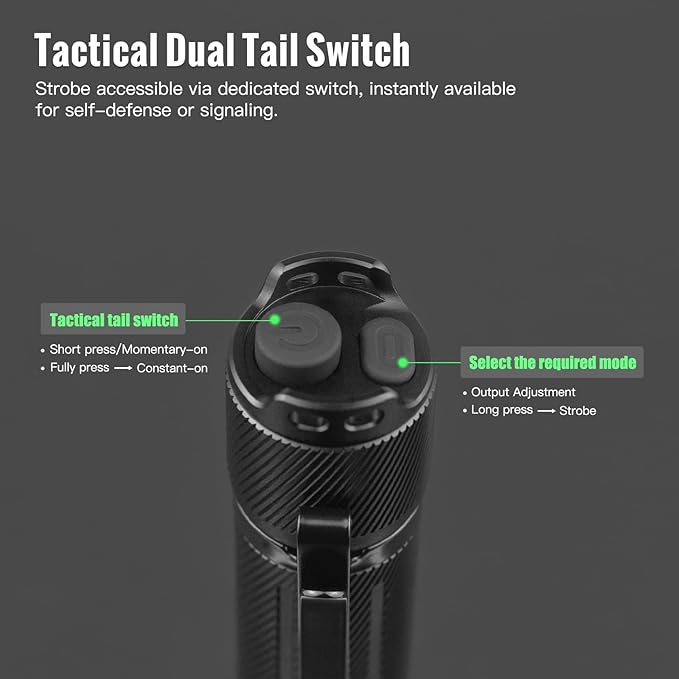 ThruNite Lynx Rechargeable Tactical Flashlight-3100 High Lumen USB-C Power Bank,417m Beam, Dual Rear Switches, IPX8 Waterproof LED Flashlights for Camping Outdoor Personal Defense