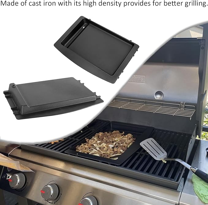 Grill Griddle for Weber Genesis II 300 Series II E 310, II S-310, II E-315, II E-335, II S-335, II SE-335, II LX S-340, Genesis II E-610, II LX E-640, Genesis 2 Cast Iron Grill Parts for Weber 7599