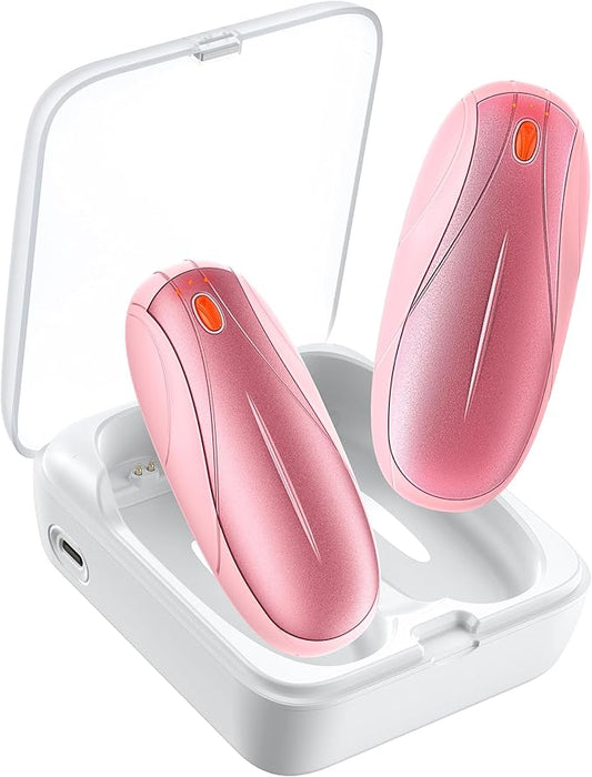 Hand Warmers Rechargeable 2 Pack, 14000mAh Electric Hand Warmers with Charging Case, Quick Charge Portable Heater,Gifts for Christmas, Winter, Outdoor, Camping, Hunting Accessories