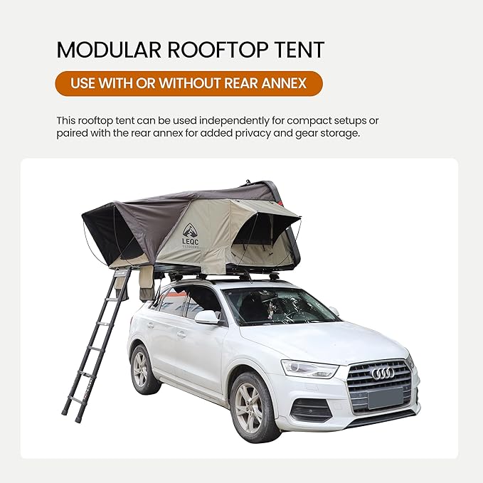 Rooftop Tent Hard Shell β Waterproof Car Tents with Modular Annex Room, Skylight & Rear Awning, Easy Up Roof with Ladder, 2β3 Person Tents for Overlanding & Car Camping