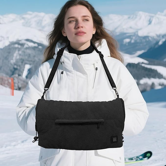 MDSTOP Heated Hand Warmer Pouch, Hand Warmers Rechargeable, Portable Electric Heated Hand Muff, Heated Gloves for Women, Men, Kids, Hunting,Fishing,Camping,Golf & Xmas Gifts(No-Battery)