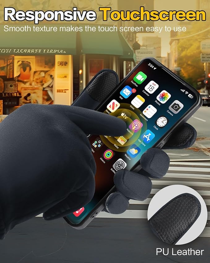 Winter Gloves for Women Running in Cold Weather - Touchscreen Gloves for Bike Hiking