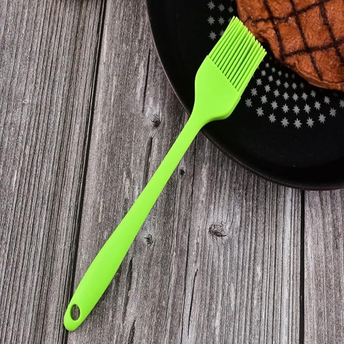 Silicone brush, BBQ/Pastry Basting Brushes,Silicone Cooking Grill Barbecue Baking Pastry Oil/Honey/Sauce Brush (7 PCS,pink)
