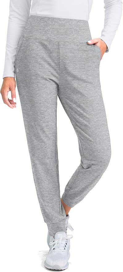 G Gradual Women's Fleece Lined Joggers High Waisted Water Resistant Thermal Hiking Pants Cold Weather Sweatpants with Pockets