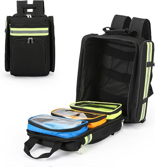 First Aid Backpack Medical Bag Empty, Medical Backpack,First Aid for traveling nurses(Bag Only)