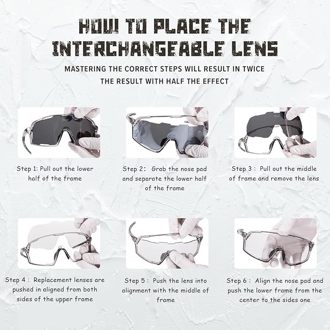Polarized Sport Safety Sunglasses UV400 Protection & Lightweight Glasses for Men Women, Adjust for Cycling Running