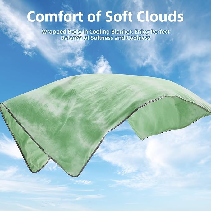 inhand Cooling Blanket Queen Size (90"x90"), Cooling Blankets for Hot Sleepers, Absorbs Heat to Keep Adults Cool for Summer Nights Sweats, Thin Cold Lightweight Blanket for Couch Bed, All Season Use