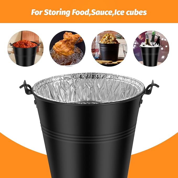 Drip Grease Bucket & 10 Pack Bucket Liners Set Compatible for Pit Boss Traeger Oklahoma Joe's Camp Chef Z Grill and More Pellet Grills Replacement Parts