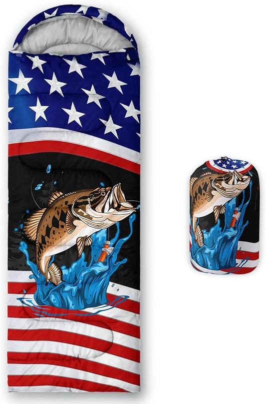 HOSIMA Cartoon Axolotl Sleeping Bags for Kids 10-12,Blue Cartoon Kids Sleeping Bags for Girls Boys,Compact Sleeping Bag for Camping Essentials and Hiking.