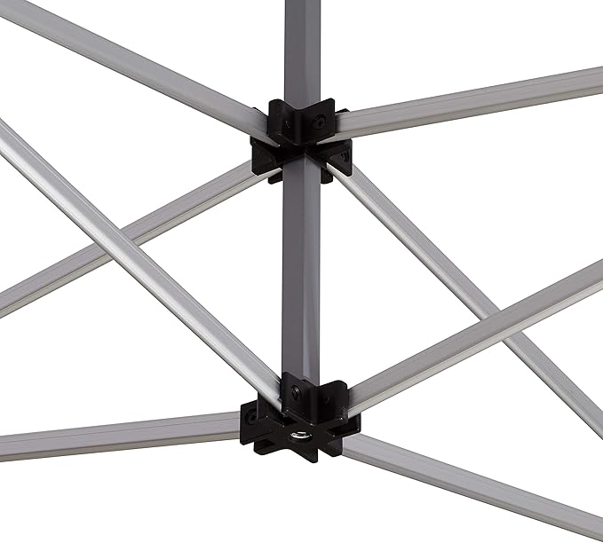 10x10 ft PES 700 Pop up Canopy Tent Economy Aluminium 1.3 in., incl. 4 Sidewalls with Panorama Windows, White