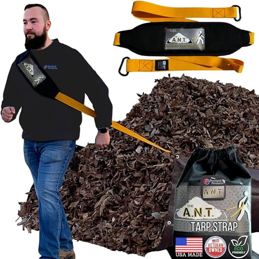 THE A.N.T. Tarp Tool - Heavy Duty Tarp Strap for Leaf and Yard Waste Compatible with Leaf Collector, Garden Tarps, Blower, Vacuum, Mulcher, Sweeper
