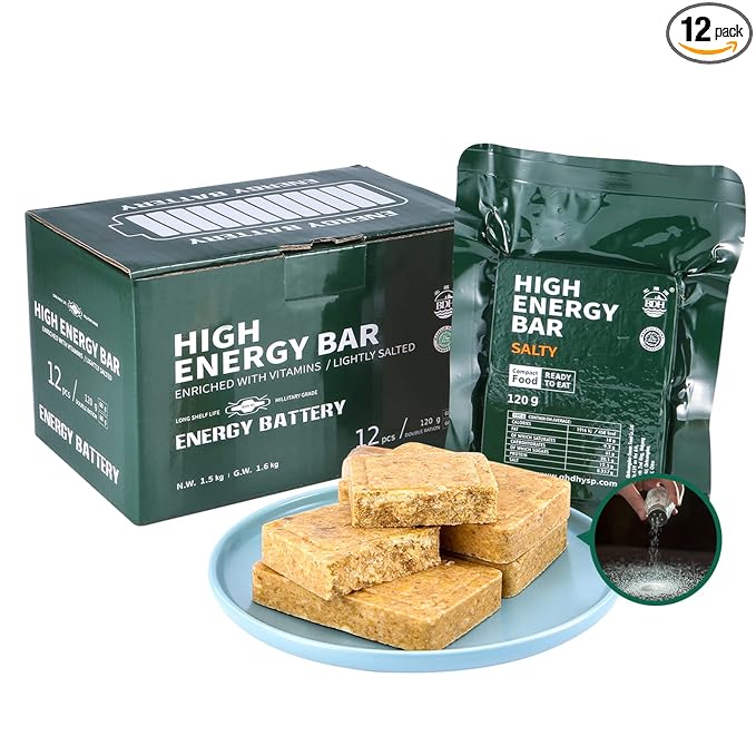 Emergency Food Ration Bars, Pepper Flavor Survival Tabs Supply for Outdoor Camping Emergency Snowstorm Earthquake Disaster Preparedness Kit With Long Self Life