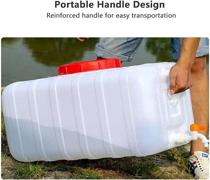 Large Plastic Water Storage Tanks Emergency Water Storage 50L/80L/110L/200L Camping & Hiking Water Storage Water Container Multifunctional Water Tank(Size:80L/21gallon)