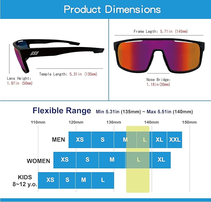 Outdoor Sports Polarized wrap around Cycling Sunglasses for Men & Women TR90 Frame UV Protection for fishing